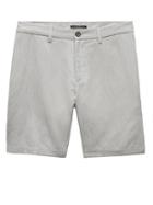Banana Republic Mens 9 Cotton-linen Aiden Slim Short Jupiter Gray Size 36w