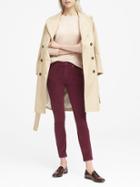 Banana Republic Womens Skinny Corduroy Ankle Pant Burgundy Red Size 31