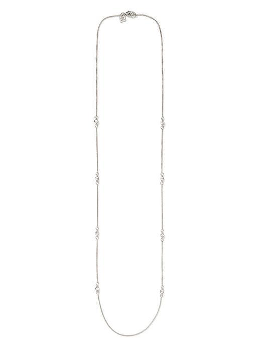 Banana Republic Riviera Crystal Station Necklace Size One Size - Silver