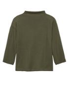Banana Republic Womens Brushed Jersey Mock-neck Top Mistletoe Green Size Xxs