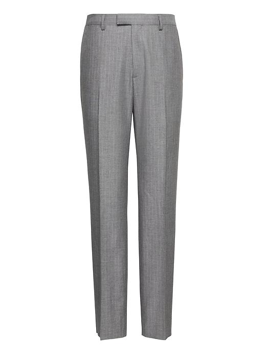 Banana Republic Mens Slim Gray Pinstripe Italian Cotton Suit Pant French Gray Size 32w