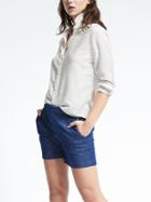 Banana Republic Dillon Fit Linen Blend Blouse - White