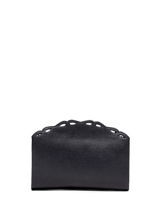 Banana Republic Womens Laser-cut Inverted Half-moon Pouch Navy Size One Size