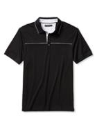 Banana Republic Mens Luxe Touch Piped Chest Polo Size L - Black