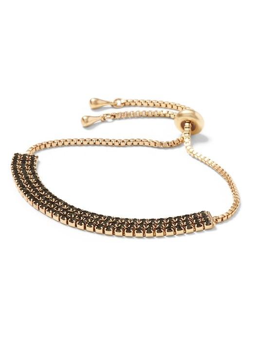 Banana Republic Womens Cupchain Multi Row Slider Bracelet Dark Gold Size One Size