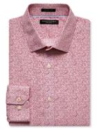 Banana Republic Mens Grant Fit Non Iron Floral Shirt Size L Tall - Orange
