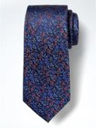 Banana Republic Wildflower Silk Nanotex Tie - Dried Morello