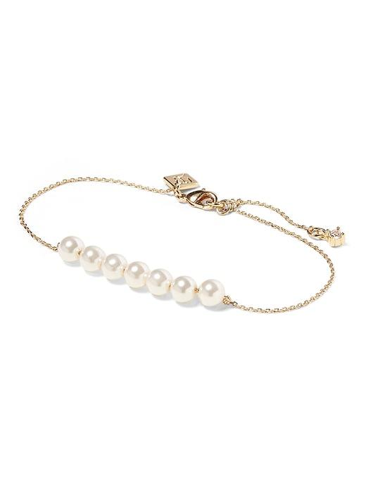 Banana Republic Womens Delicate Pearl Bracelet Gold Size One Size
