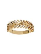 Banana Republic Feather Sparkle Ring Size 5 - Gold