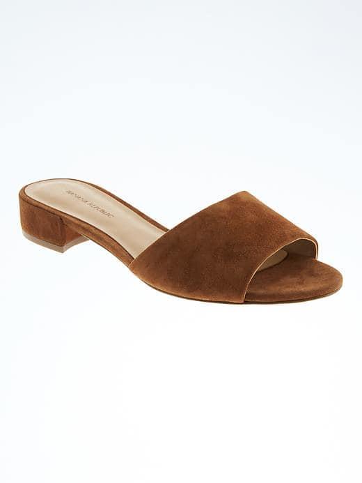 Banana Republic Low Heel Slide - Whiskey