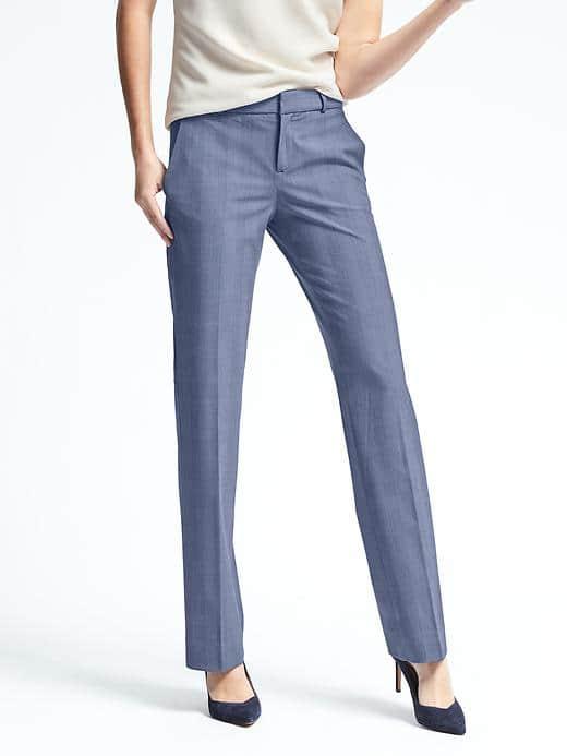 Banana Republic Logan Fit Plaid Pant - Blue Plaid