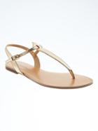 Banana Republic Ryan T Strap Sandal - Gold