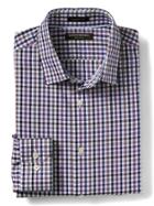 Banana Republic Grant Fit Non Iron Gingham Shirt - Dark Berry