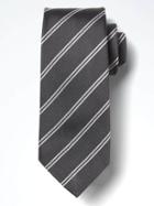 Banana Republic Mens Double Stripe Tie - Gray Sky
