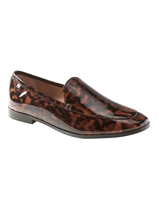 Banana Republic Womens Demi Loafer Tortoise Patent Leather Size 6 1/2