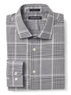 Banana Republic Mens Grant Fit Supima Cotton Large Check Shirt - Black