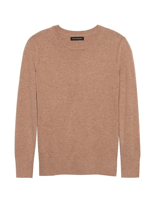 Banana Republic Womens Italian Merino-blend Crew-neck Sweater Camel Size Xs