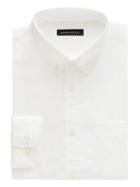 Banana Republic Mens New Slim-fit Tech-stretch Cotton Solid Shirt White Size Xxs