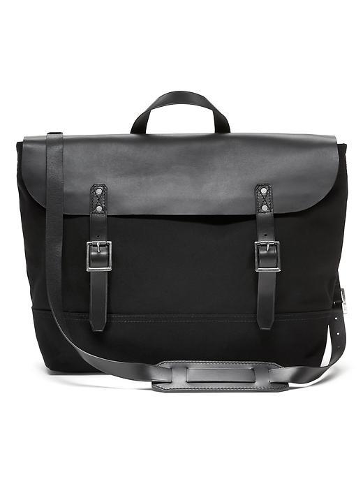 Banana Republic Canvas Messenger Bag Size One Size - Washed Black