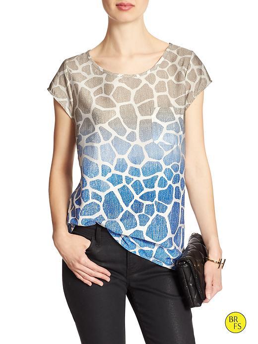 Banana Republic Womens Factory Print Pocket Top Size L - Multi Print