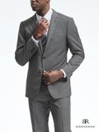 Banana Republic Mens Slim Monogram Gray Wool Blend Suit Jacket - Gray Texture
