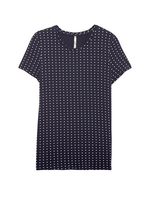 Banana Republic Womens Crew-neck T-shirt Stretch-modal Cool Dot Size Xxl