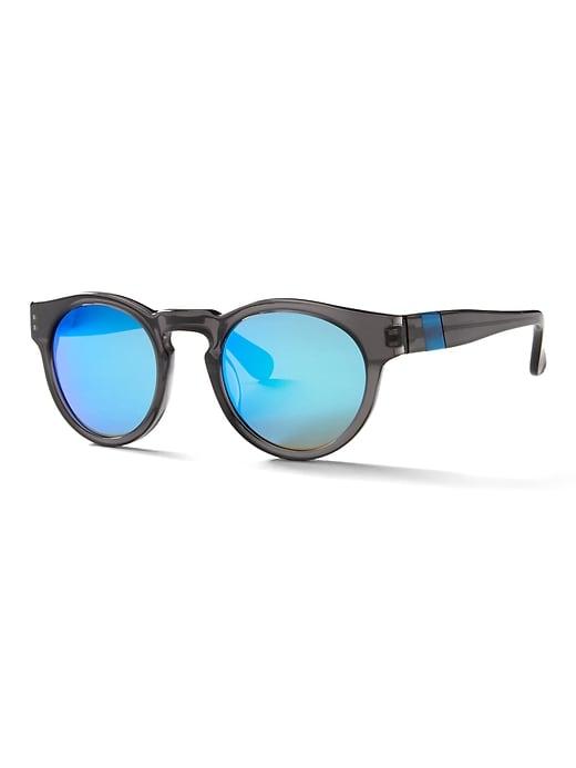 Banana Republic Womens Westward Leaning   Voyager Sunglasses Slate With Sea Glass Inlay Size One Size