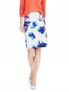 Banana Republic Womens Watercolor Pencil Skirt Size 0 Petite - Midnight Floral