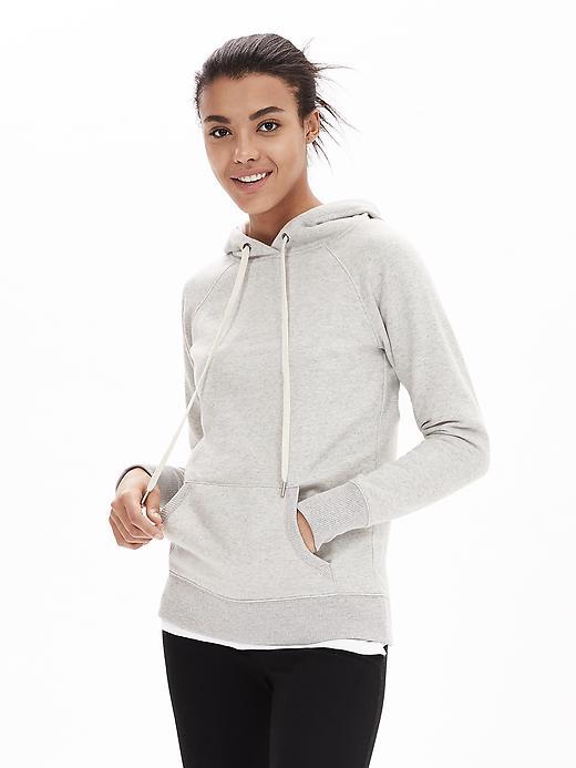 Banana Republic Womens Fleece Lounge Hoodie Size L - Gray Texture