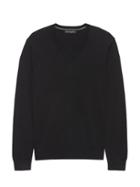 Banana Republic Mens Extra-fine Italian Merino Wool V-neck Sweater Black Size Xs