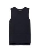 Banana Republic Womens Mixed-stitch High-low Tunic Sweater Navy Size S