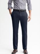 Banana Republic Tailored Slim Non Iron Cotton Pant - Navy