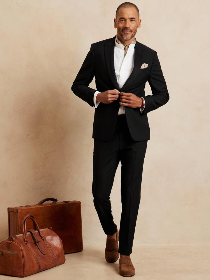 Slim Black Tuxedo Pant