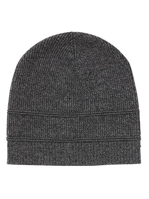 Banana Republic Mens Merino Wool Ottoman Stitch Beanie Marl Heather Size One Size