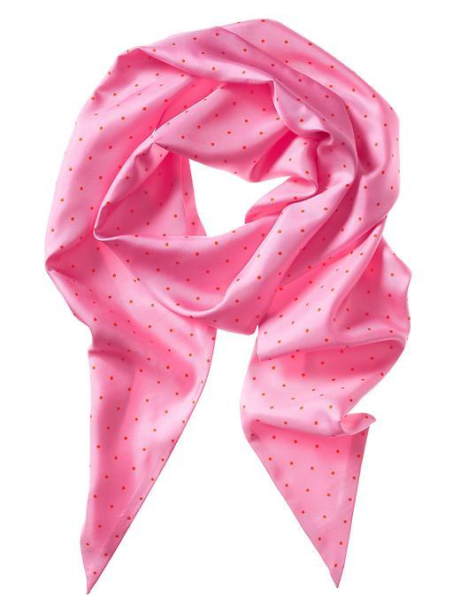 Banana Republic Pin Dot Silk Scarf Size One Size - Pop Pink