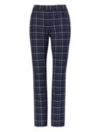 Banana Republic Womens Petite Sloan Skinny-fit Plaid Ankle Pant Navy Size 4