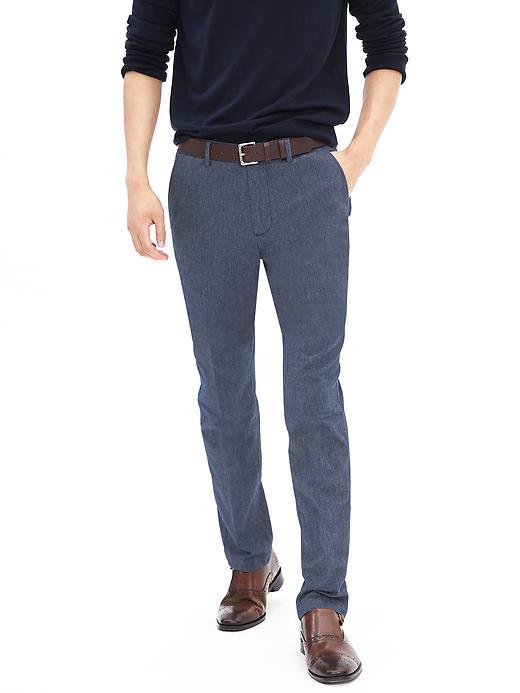 Banana Republic Mens Kentfield Slim Blue Cotton Pant Size 30w 30l - Medium Blue
