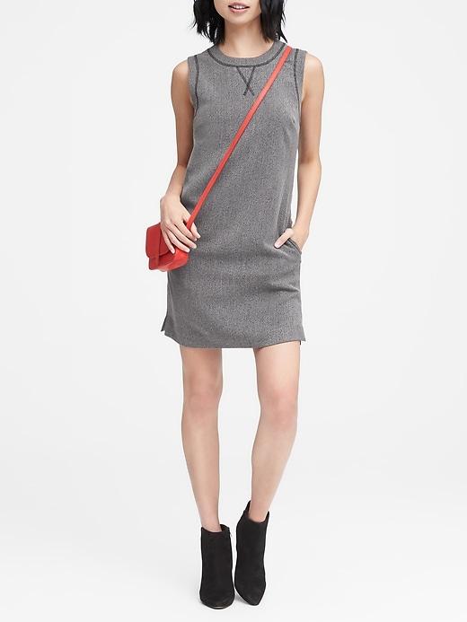 Banana Republic Womens Heathered Sporty Shift Dress Dark Gray Size 12