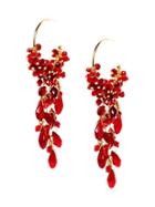 Banana Republic Womens Cascading Bead Statement Earring Red Star Size One Size