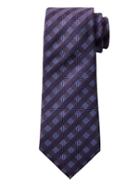 Banana Republic Mens Refined Check Nanotex Tie Plum Size One Size