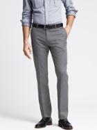 Banana Republic Mens Modern Slim Non Iron Micro Print Cotton Pant Size 32w 36l Tall - Gray Texture