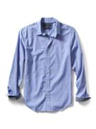 Banana Republic Mens Camden Fit Custom Wash Shirt - Blue Violet