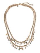 Banana Republic Womens Stone Bead & Pearl Necklace Gold Size One Size