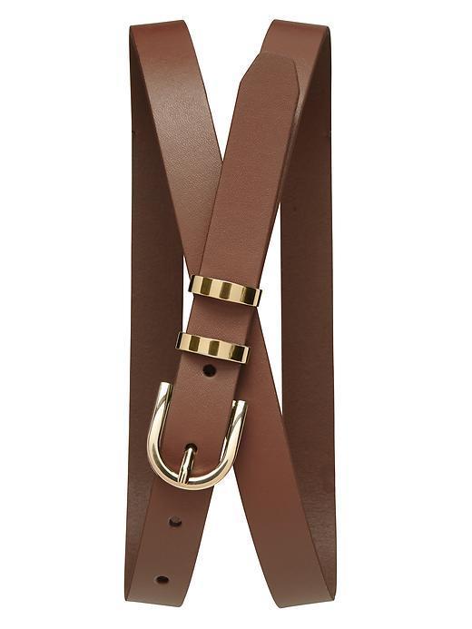 Banana Republic Double Keeper Skinny Belt - Cognac