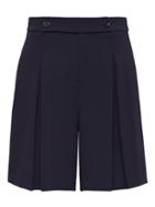 Banana Republic Womens Pleated Bi-stretch 7 Short Washed Navy Size 2