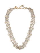Banana Republic Womens Pave Mesh Necklace Gold Size One Size