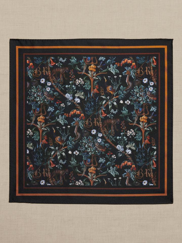 Enchanted Forest Silk Pocket Square