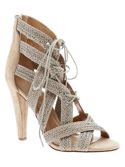 Banana Republic Denise Strappy Heel Size 11 - Truffle