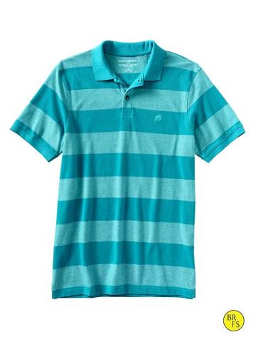 Banana Republic Factory Rugby Stripe Polo Size M - River Teal