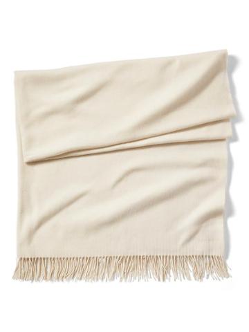 Banana Republic Luxe Vintage Hermes Cream Cashmere Shawl - Cream